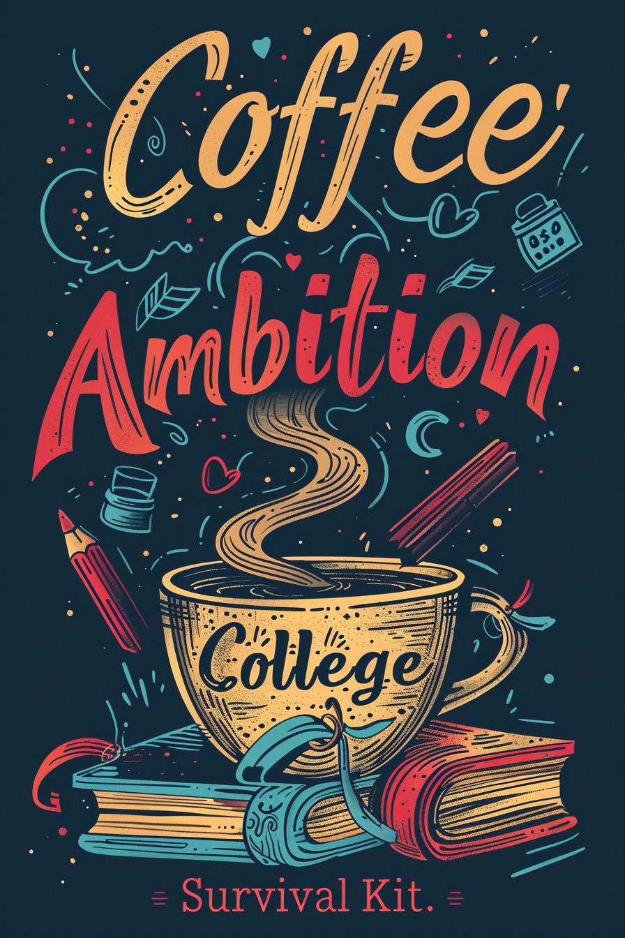 Motivational Posters | Digital Downloads | “Coffee + Ambition = College Survival Kit”