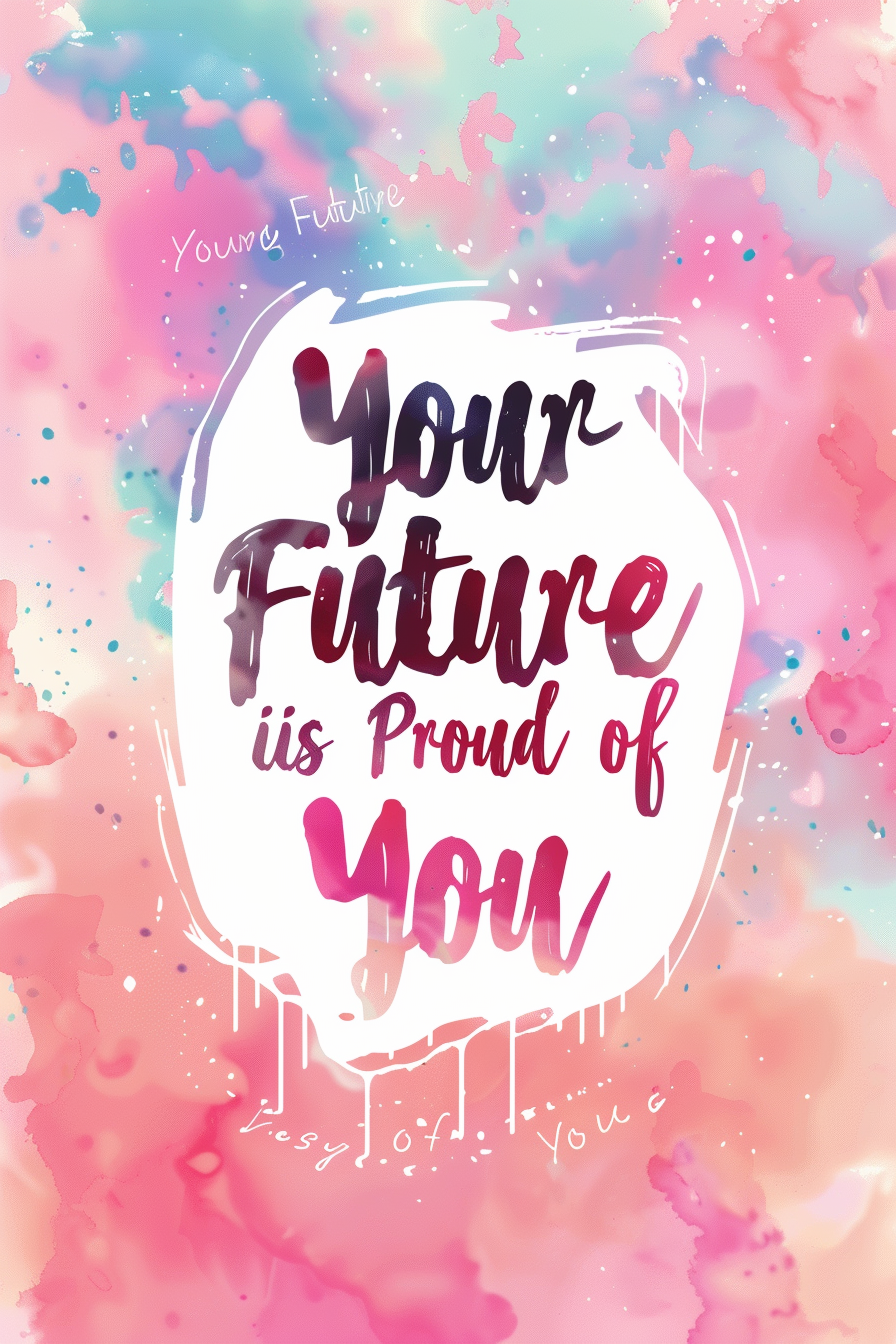 Motivational Posters | Printable Wall Art | Inspirational Study Quotes | Digital Download | Your Future Self is Proud of You