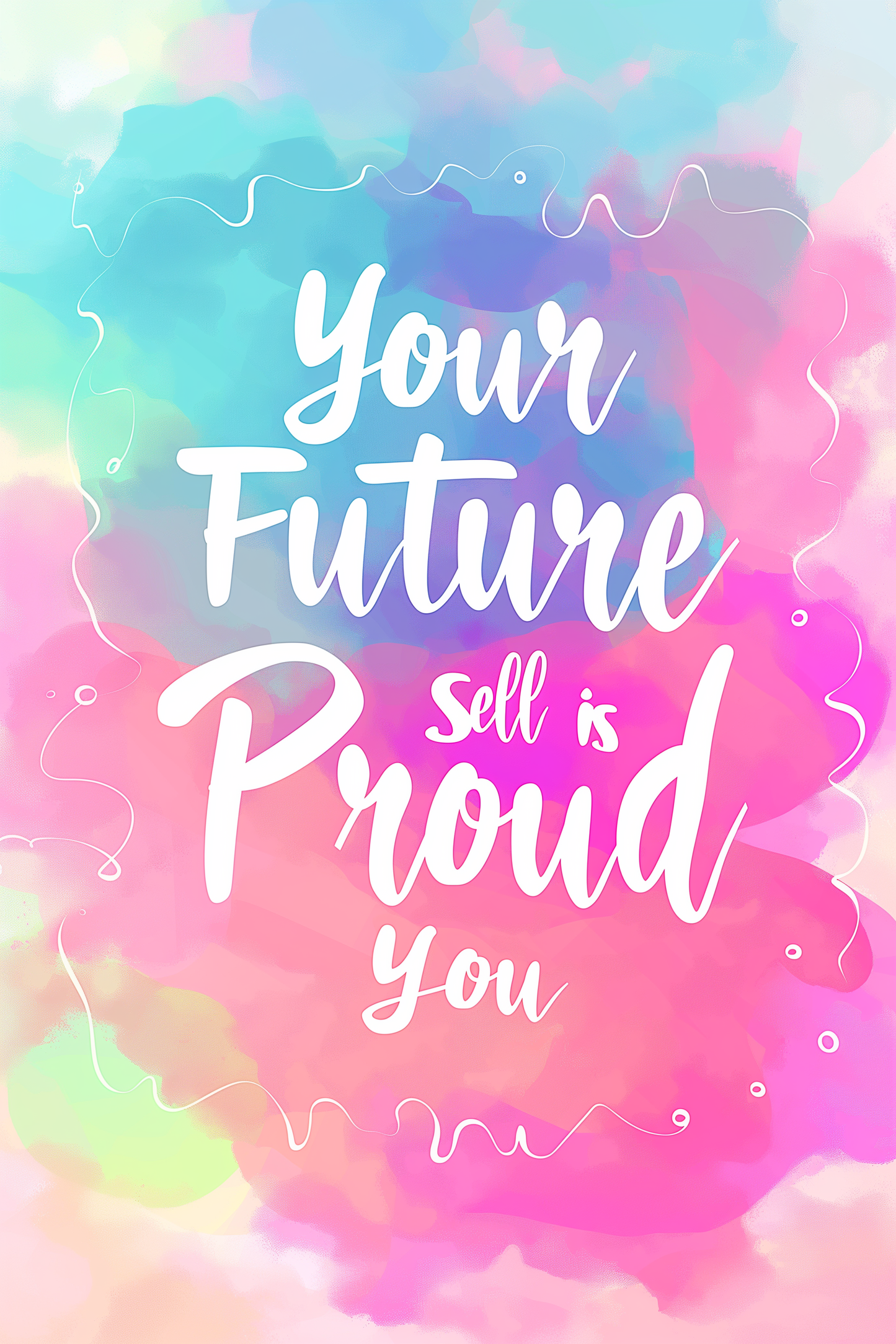 Motivational Posters | Printable Wall Art | Inspirational Study Quotes | Digital Download | Your Future Self is Proud of You