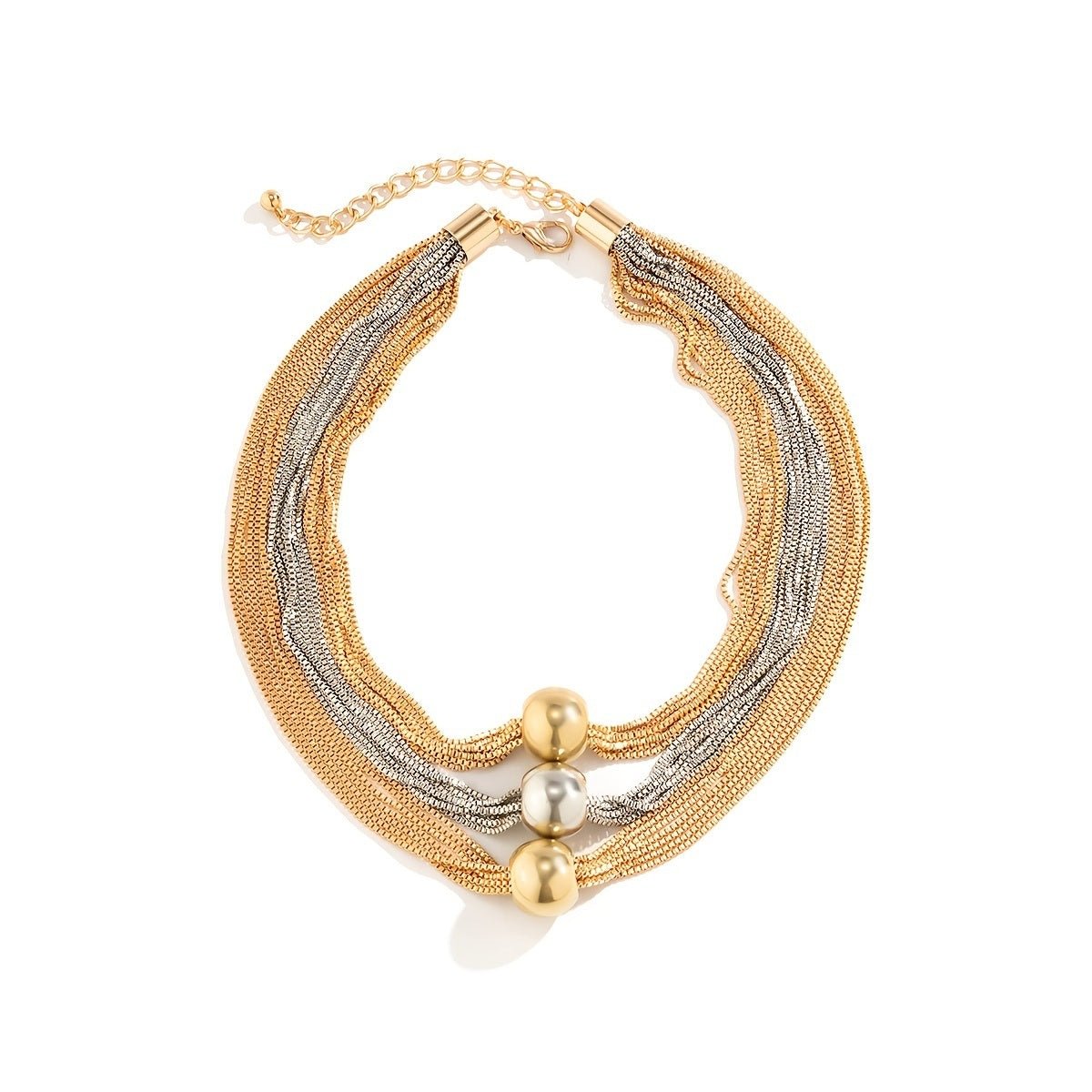 Exaggerated Multi-layer Chain Necklace Stackable Punk Style Neck Jewelry For Party Clothings Decoration - EMart-Express