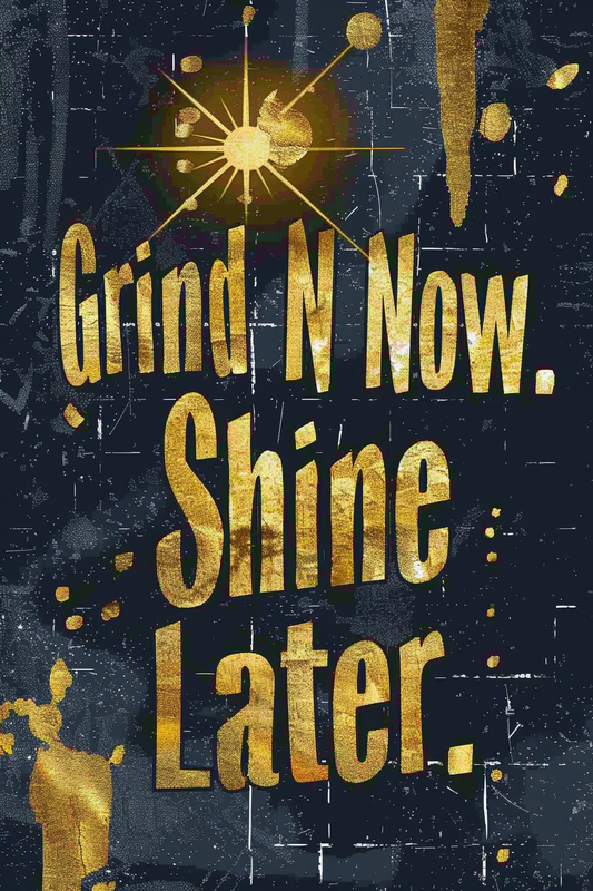 Motivational Posters | Digital Downloads | “Grind Now. Shine Later”