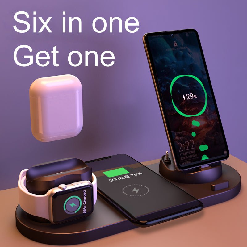 15W 6 in 1 Qi Wireless Charger Stand - EMart-Express