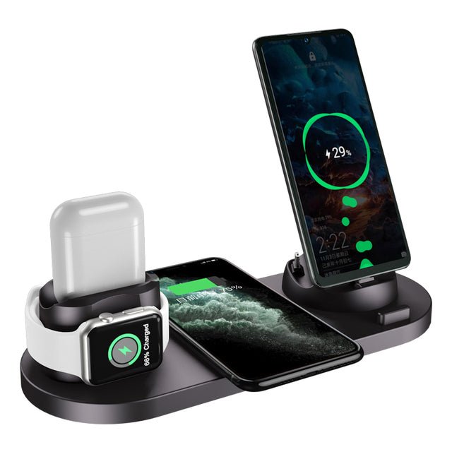 15W 6 in 1 Qi Wireless Charger Stand - EMart-Express