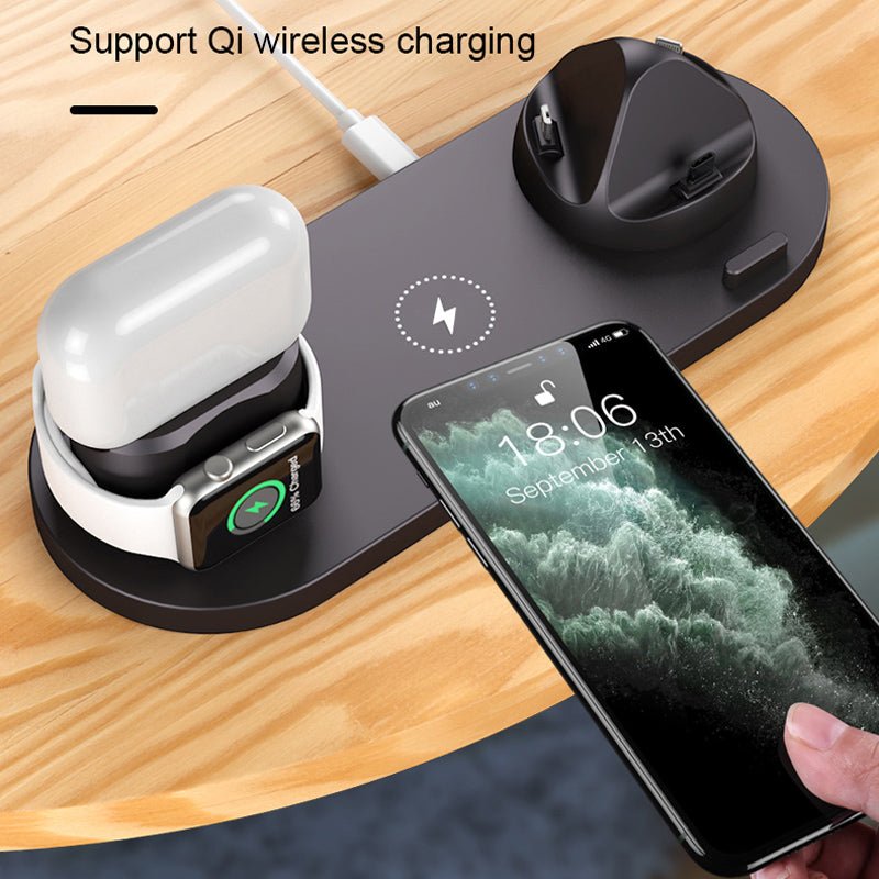 15W 6 in 1 Qi Wireless Charger Stand - EMart-Express