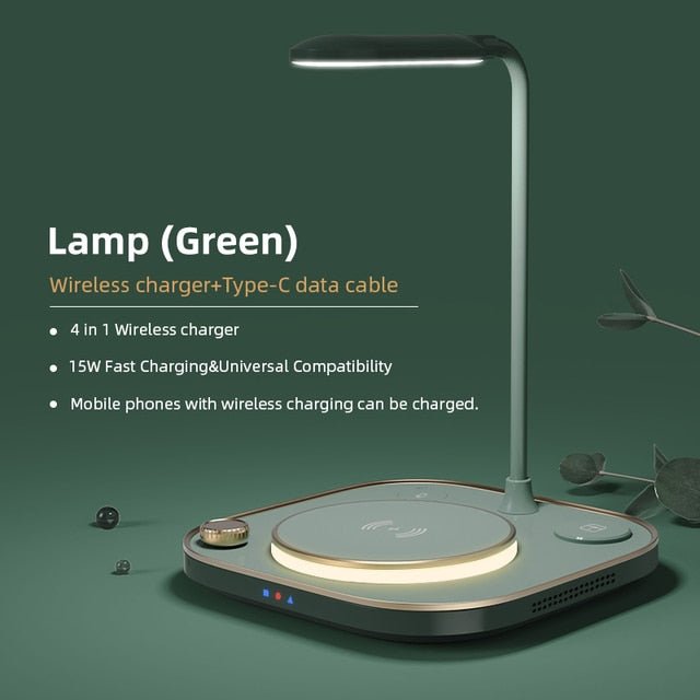 15w Fast 3 In 1 Wireless Charger Lamp - EMart-Express