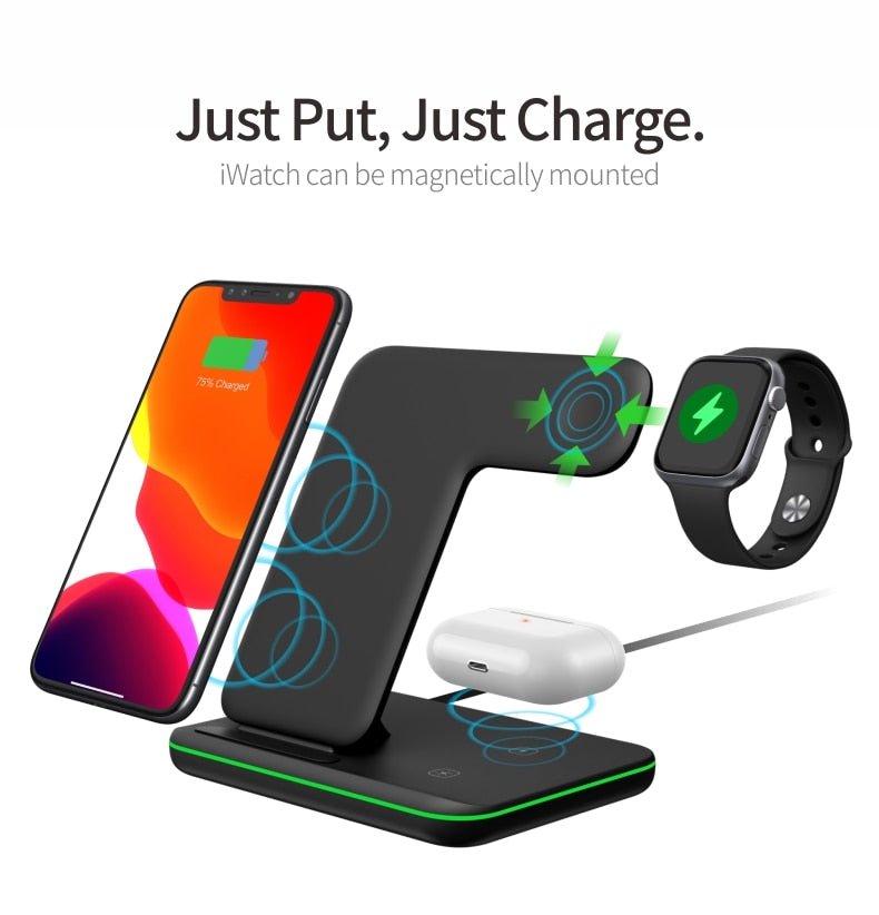 3 in 1 Wireless Charger 15W - EMart-Express