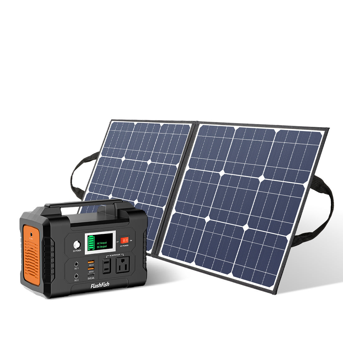 FlashFish 200W Portable Power Station & Solar Generator Combo