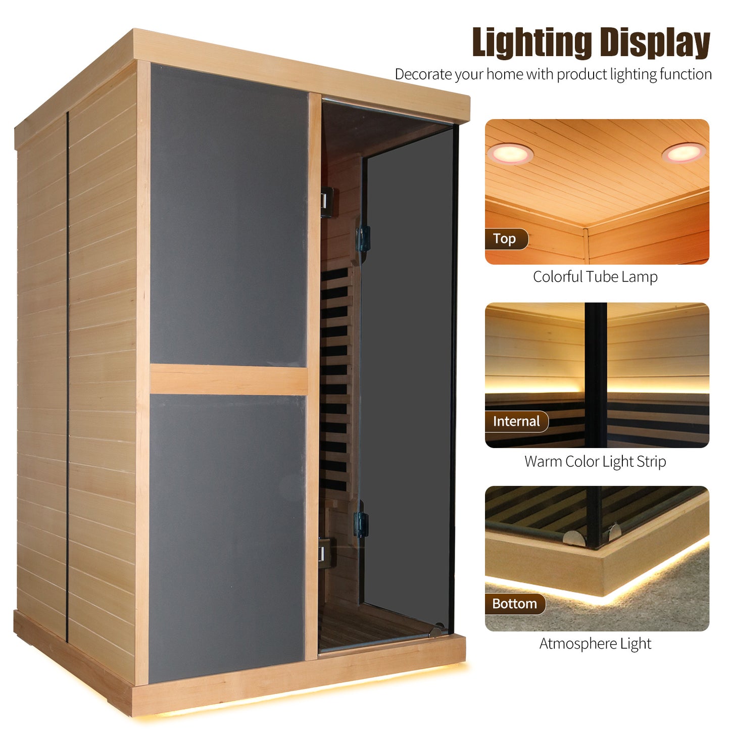 V-Shape Far Infrared Sauna Room for Two People