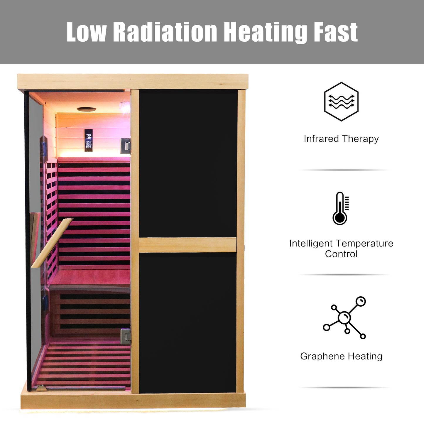 V-Shape Far Infrared Sauna Room for Two People