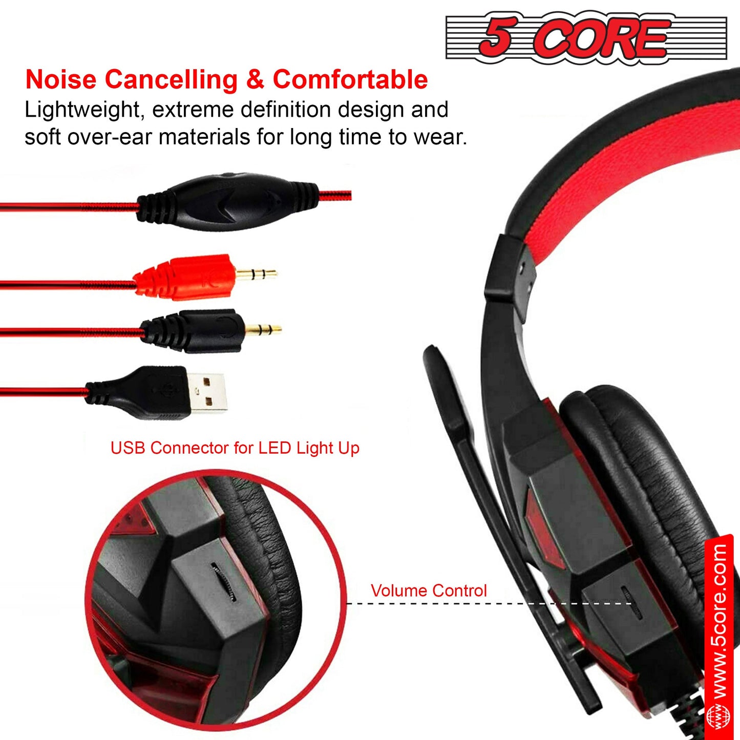 5 Core HDP GM1 R Gaming Headset