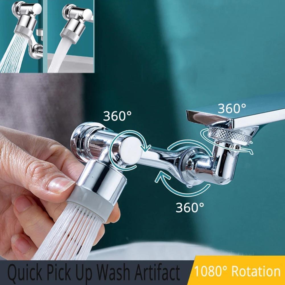 Universal 1080 Swivel Faucet Aerator Multifunction Faucet Extender Universal Swivel Splash Resistant Shower Head - EMart-Express